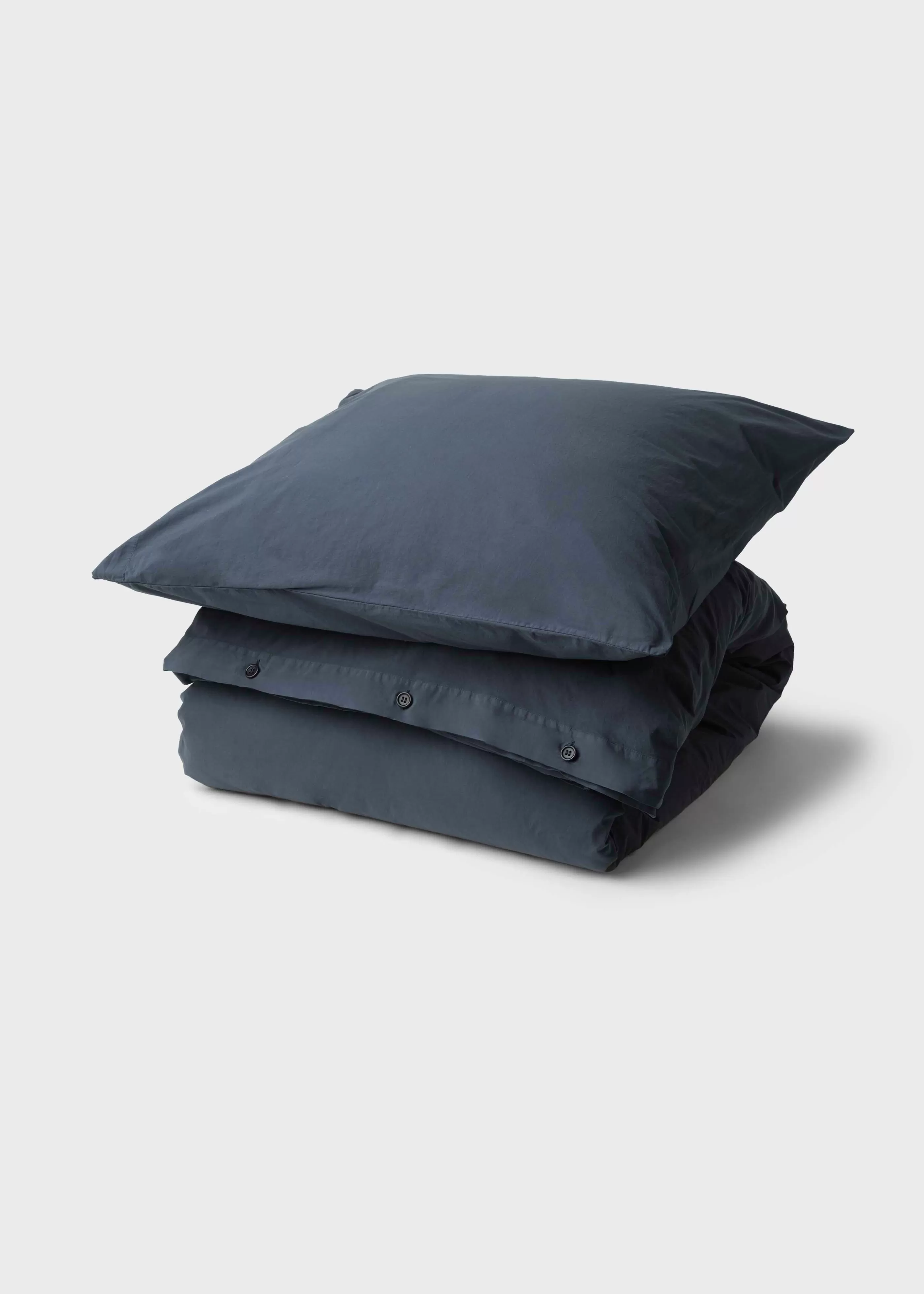 Klitmoller Collective Bed set - Plain - 140 x 200 + 60 x 70 - Navy- Bettwäsche