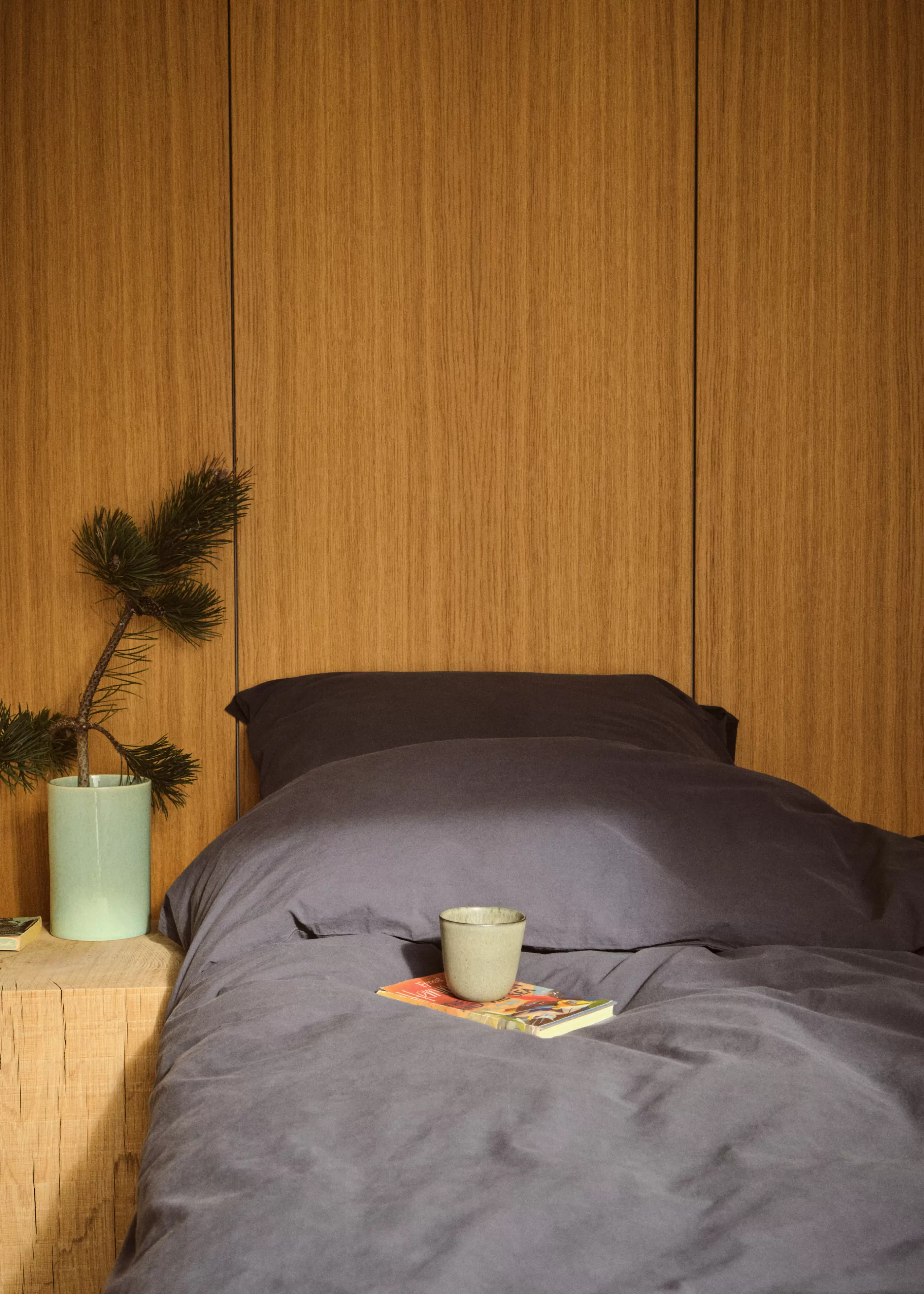 Klitmoller Collective Bed set - Plain - 140 x 200 + 60 x 70 - Navy- Bettwäsche