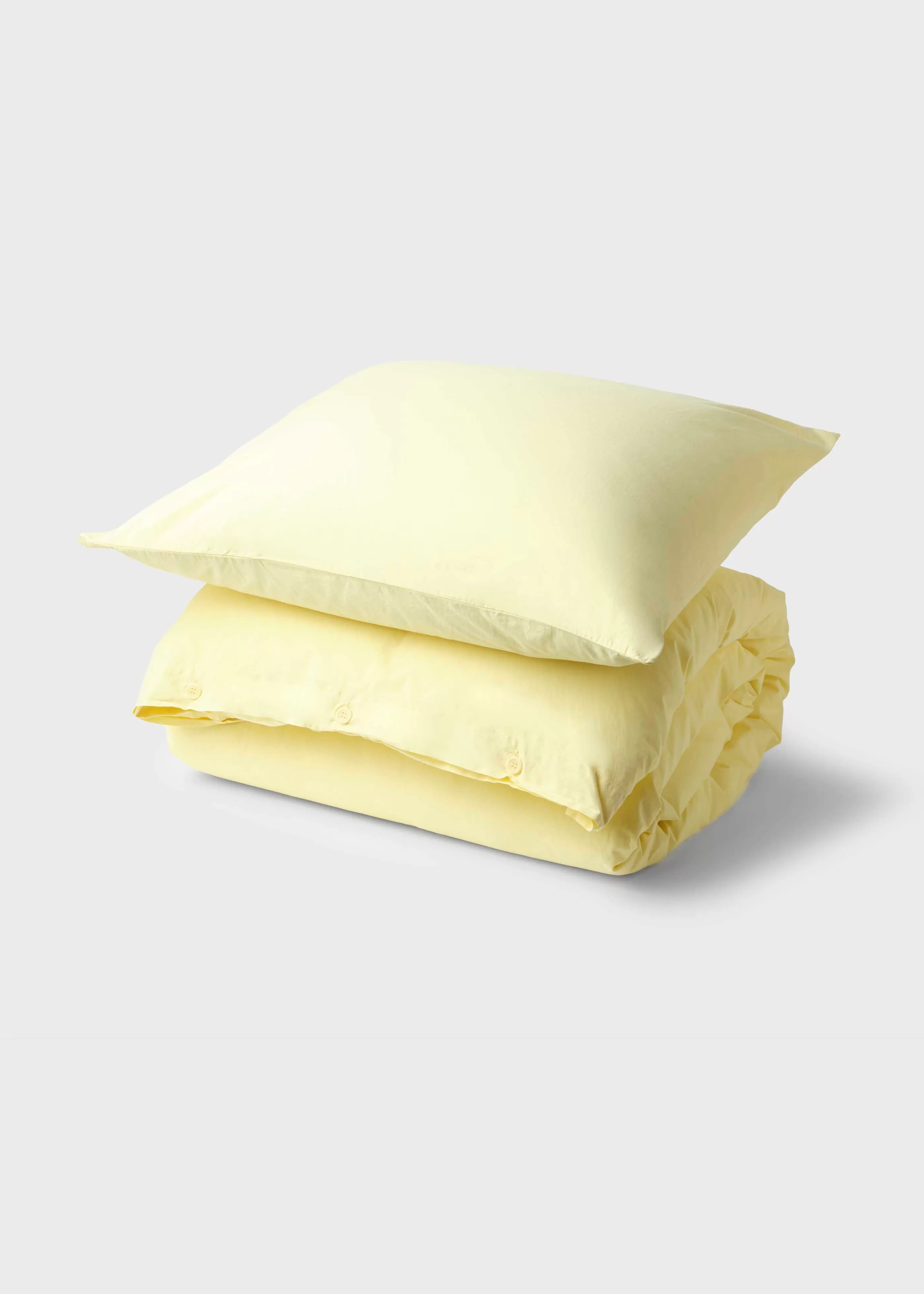 Klitmoller Collective Bed set - Plain - 140 x 220 + 60 x 70 - Lemon sorbet- Bettwäsche