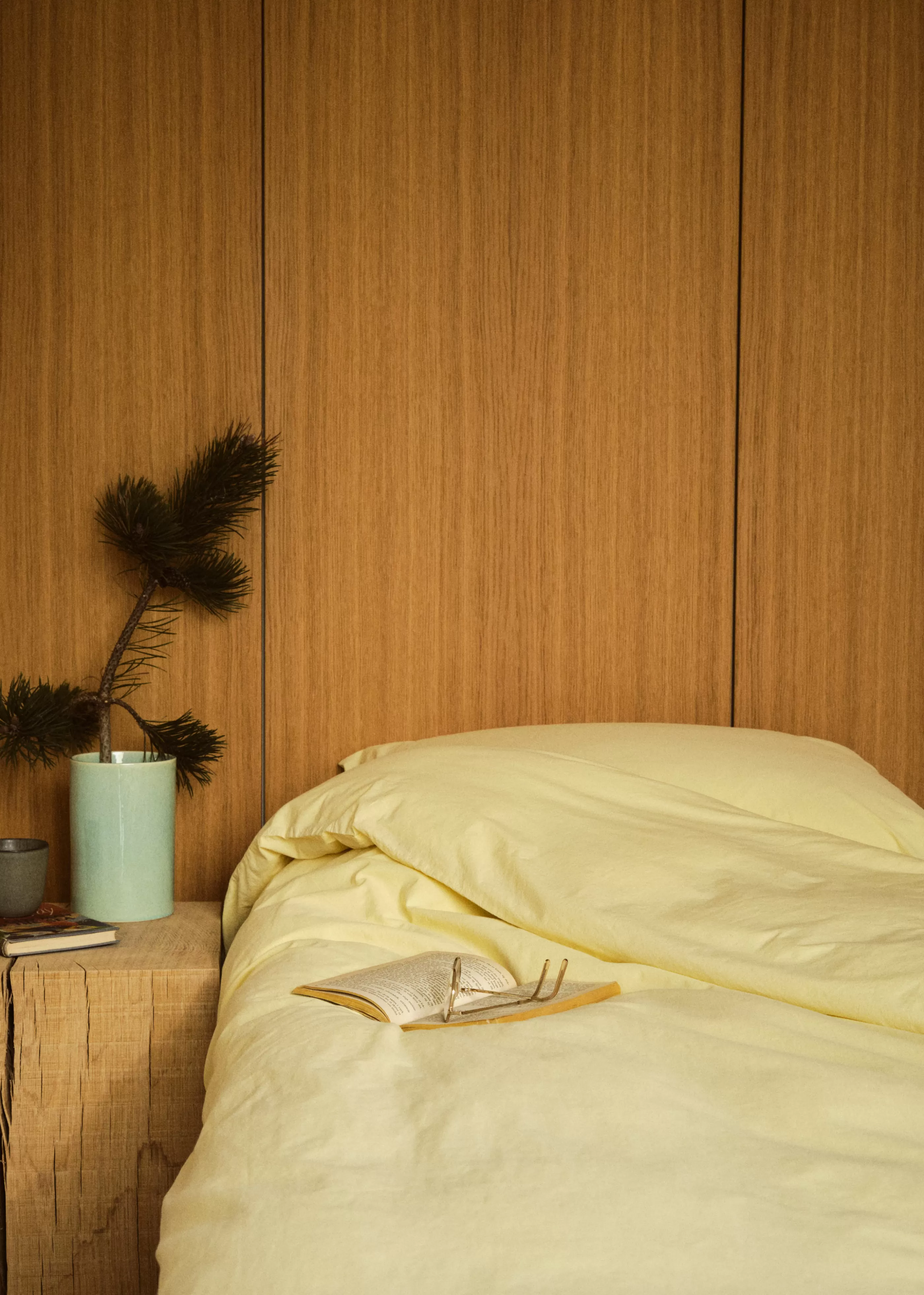 Klitmoller Collective Bed set - Plain - 140 x 220 + 60 x 70 - Lemon sorbet- Bettwäsche