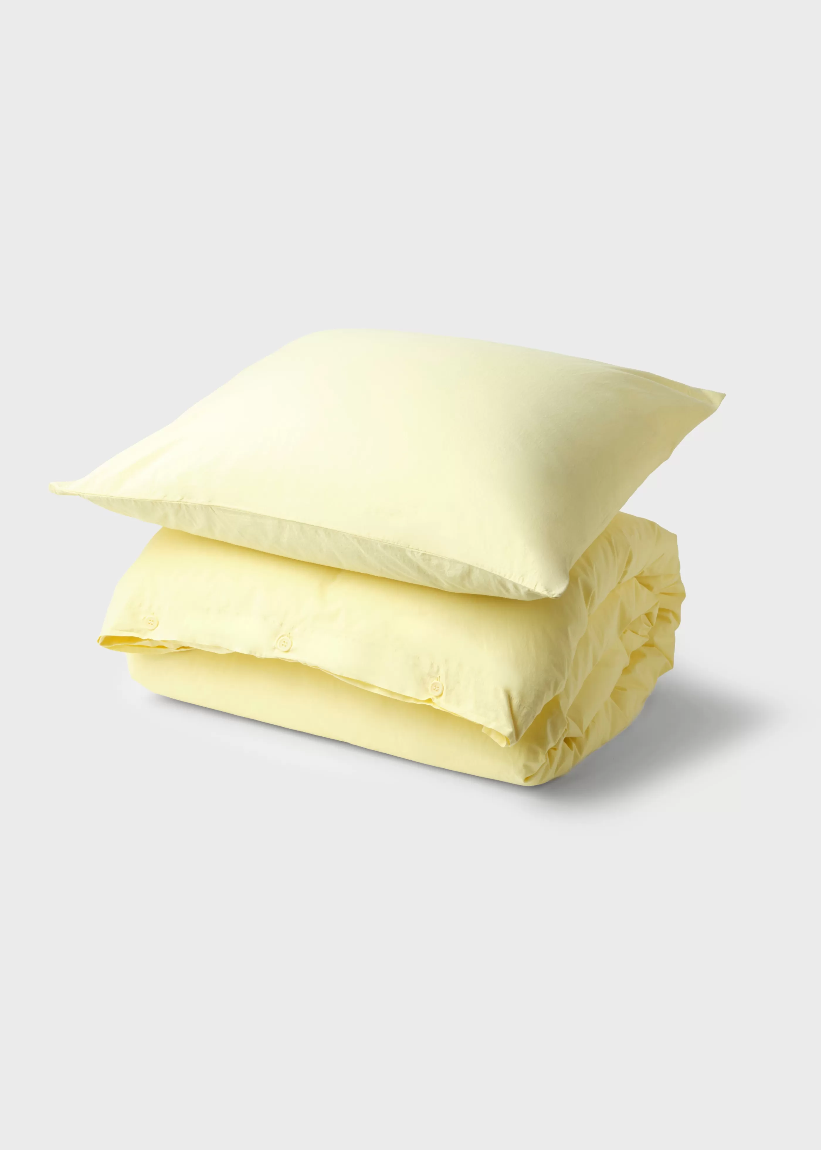 Klitmoller Collective Bed set - Plain - 140 x 220 + 80 x 80 - Lemon sorbet- Bettwäsche