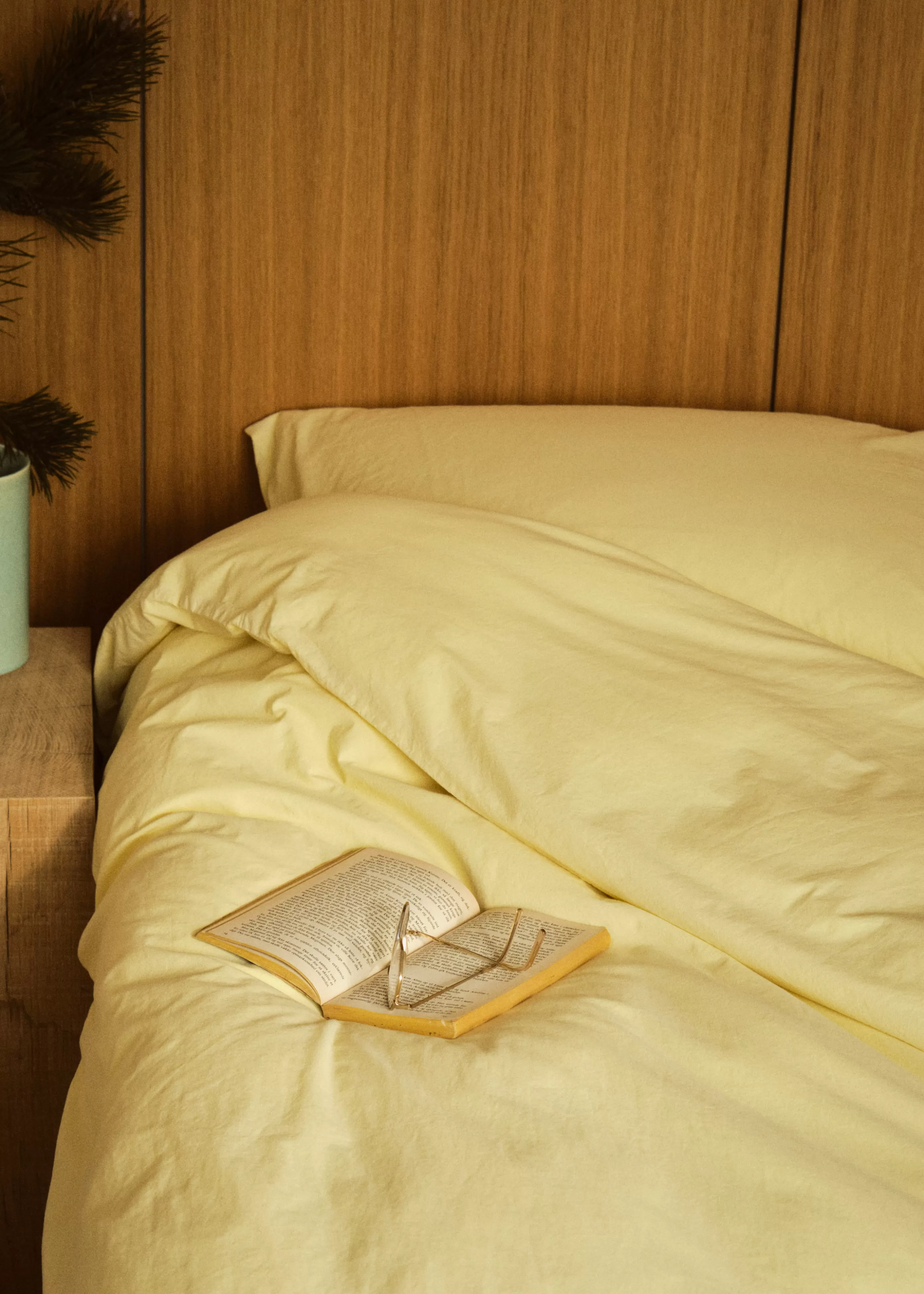 Klitmoller Collective Bed set - Plain - 140 x 220 + 80 x 80 - Lemon sorbet- Bettwäsche
