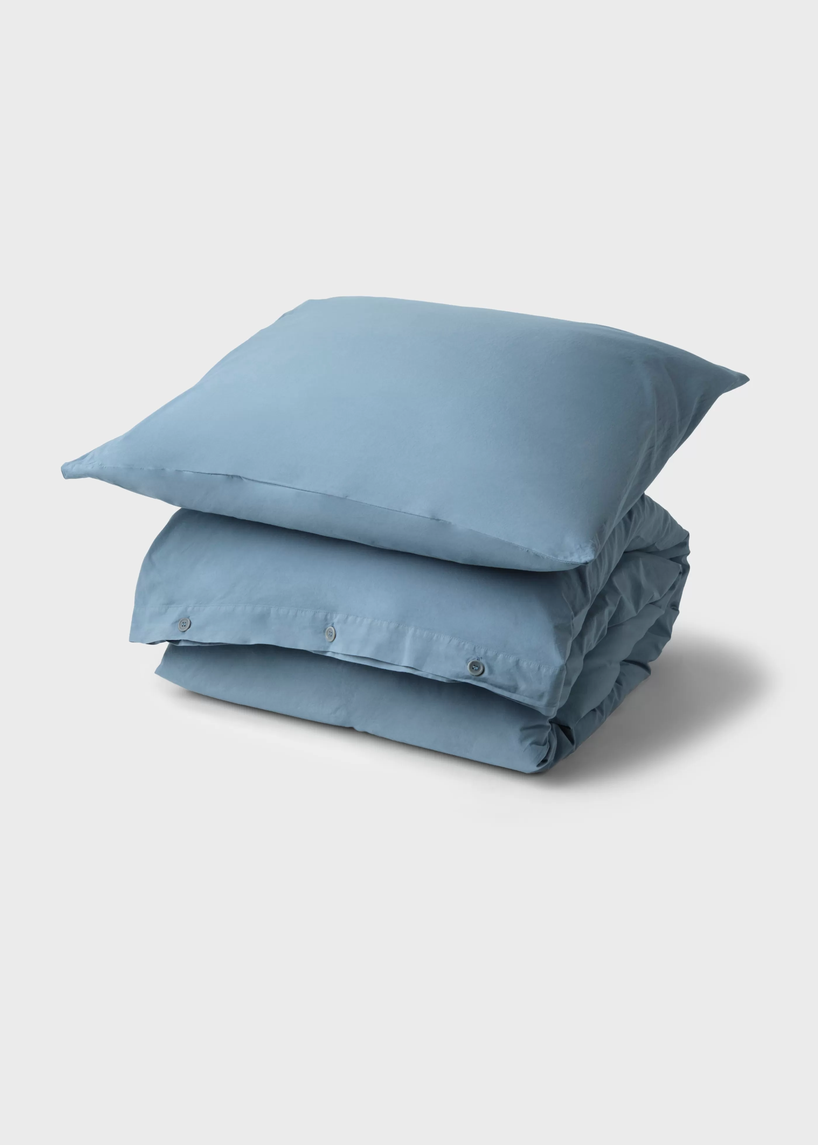 Klitmoller Collective Bed set - Plain - 140 x 220 + 80 x 80 - Light blue- Bettwäsche