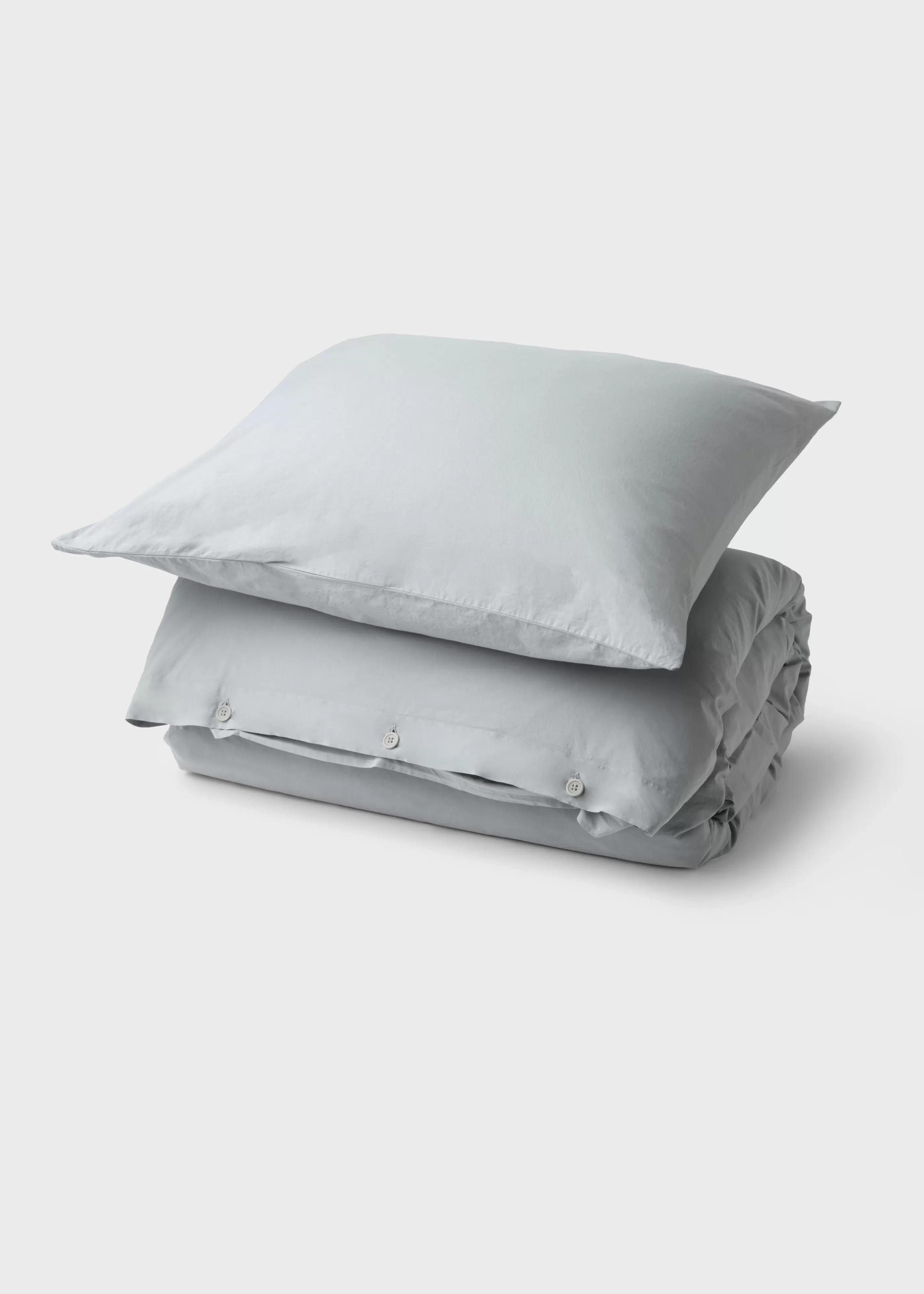 Klitmoller Collective Bed set - Plain - 140 x 220 + 80 x 80 - Pastel grey- Bettwäsche 140x220 / 80x80
