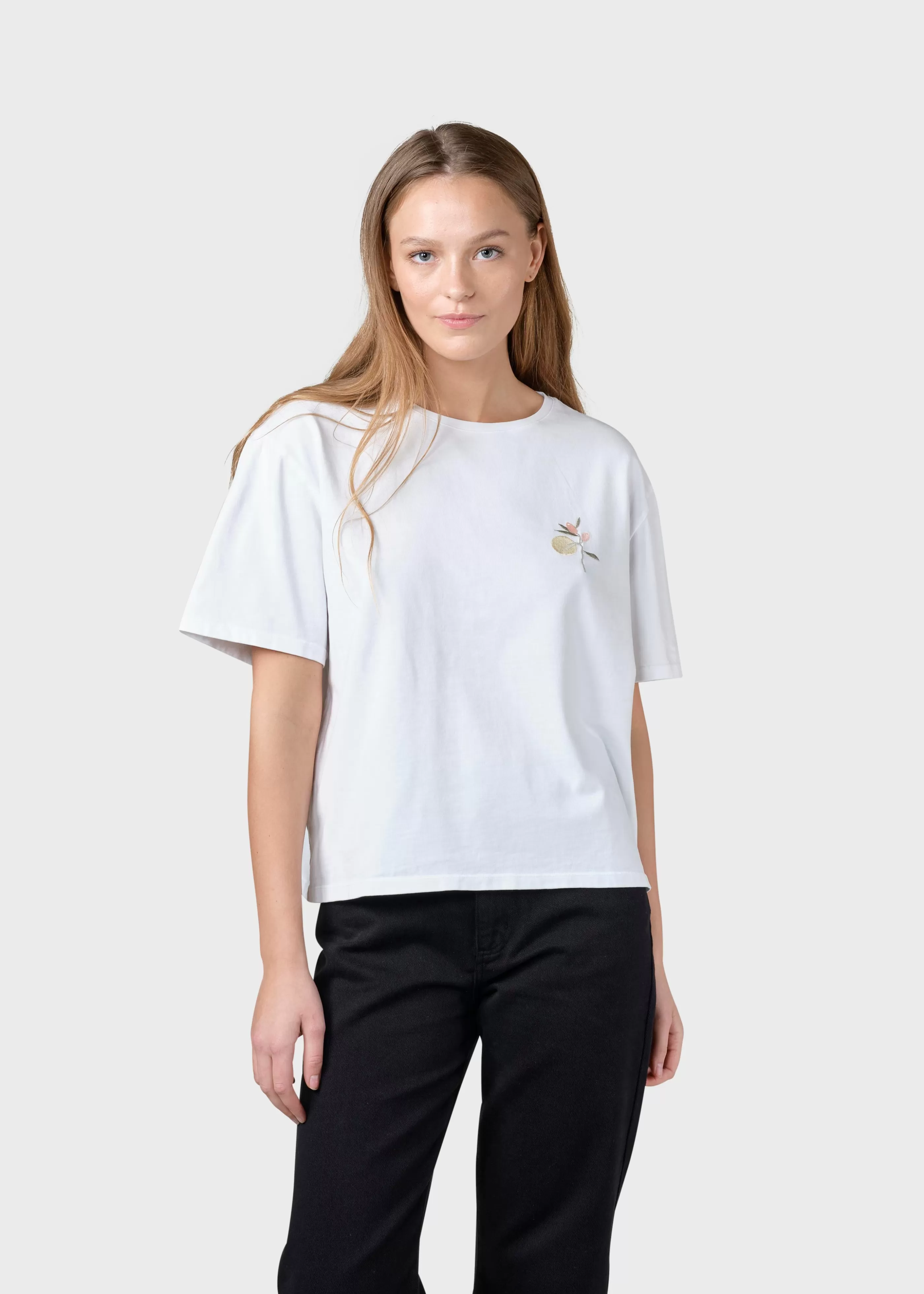Klitmoller Collective Hope tee - White/rose- T-shirts