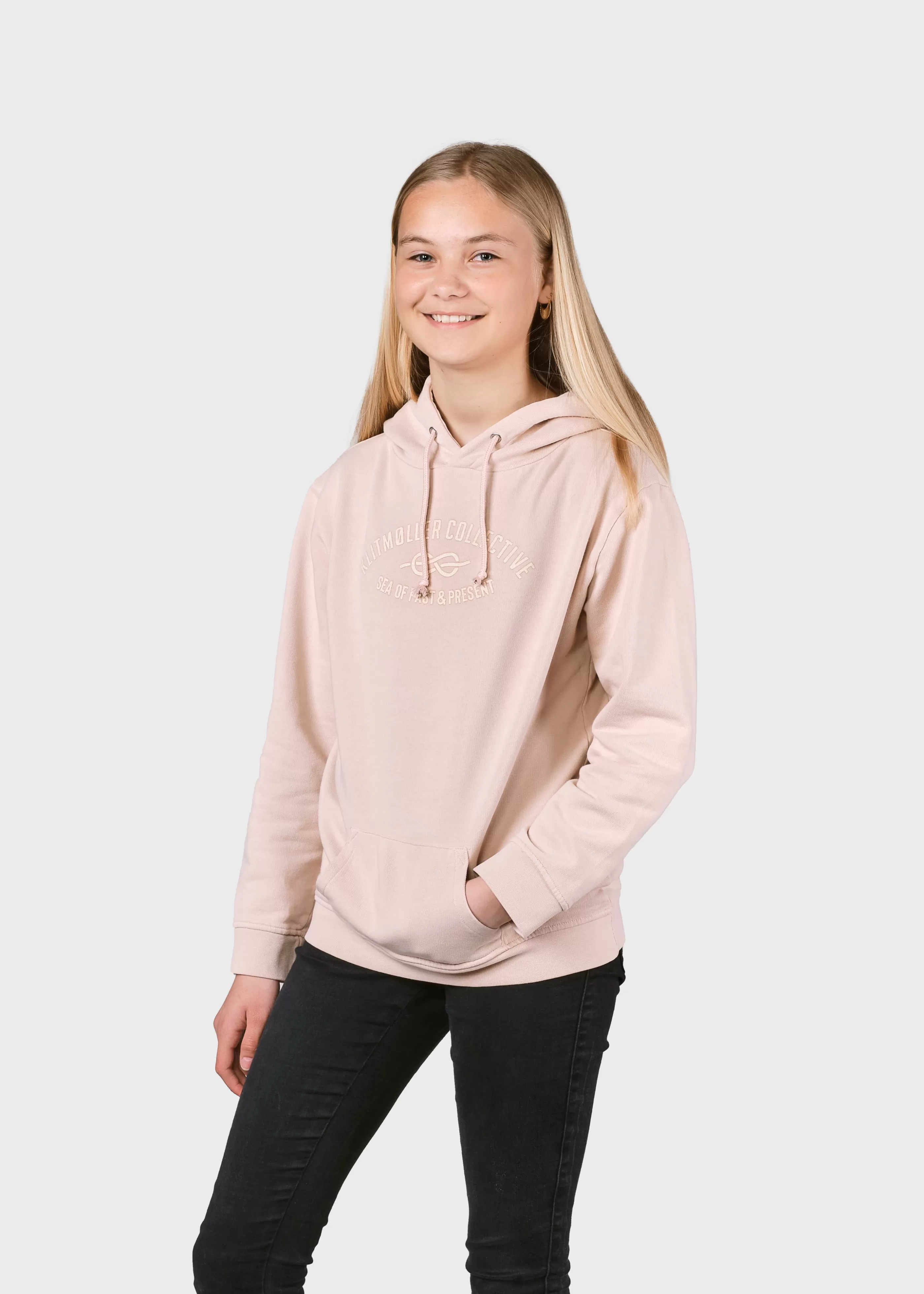 Klitmoller Collective Kids logo eye hoodie - Rose- Kinder