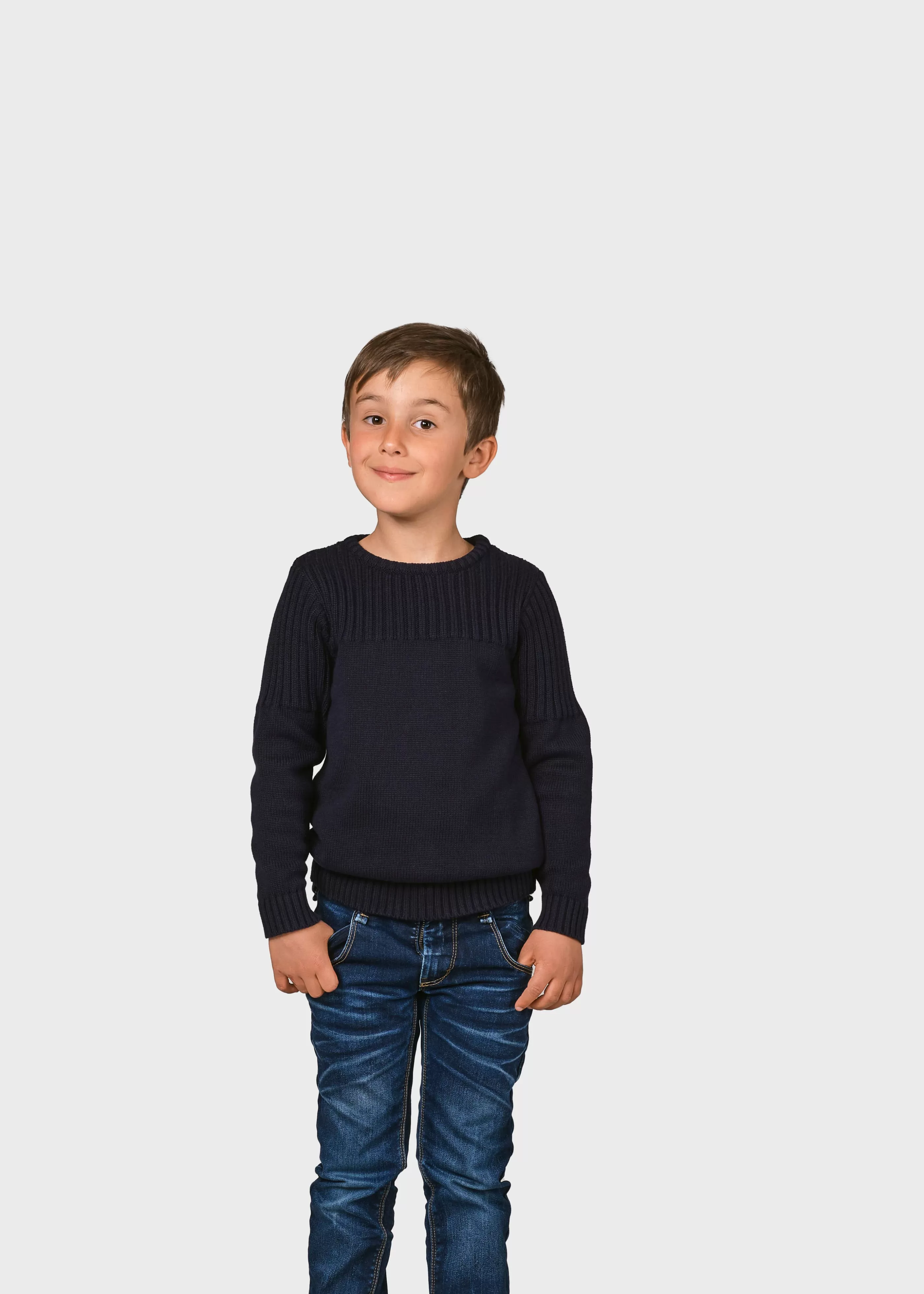 Klitmoller Collective Kids pattern cotton knit - Navy- Kinder