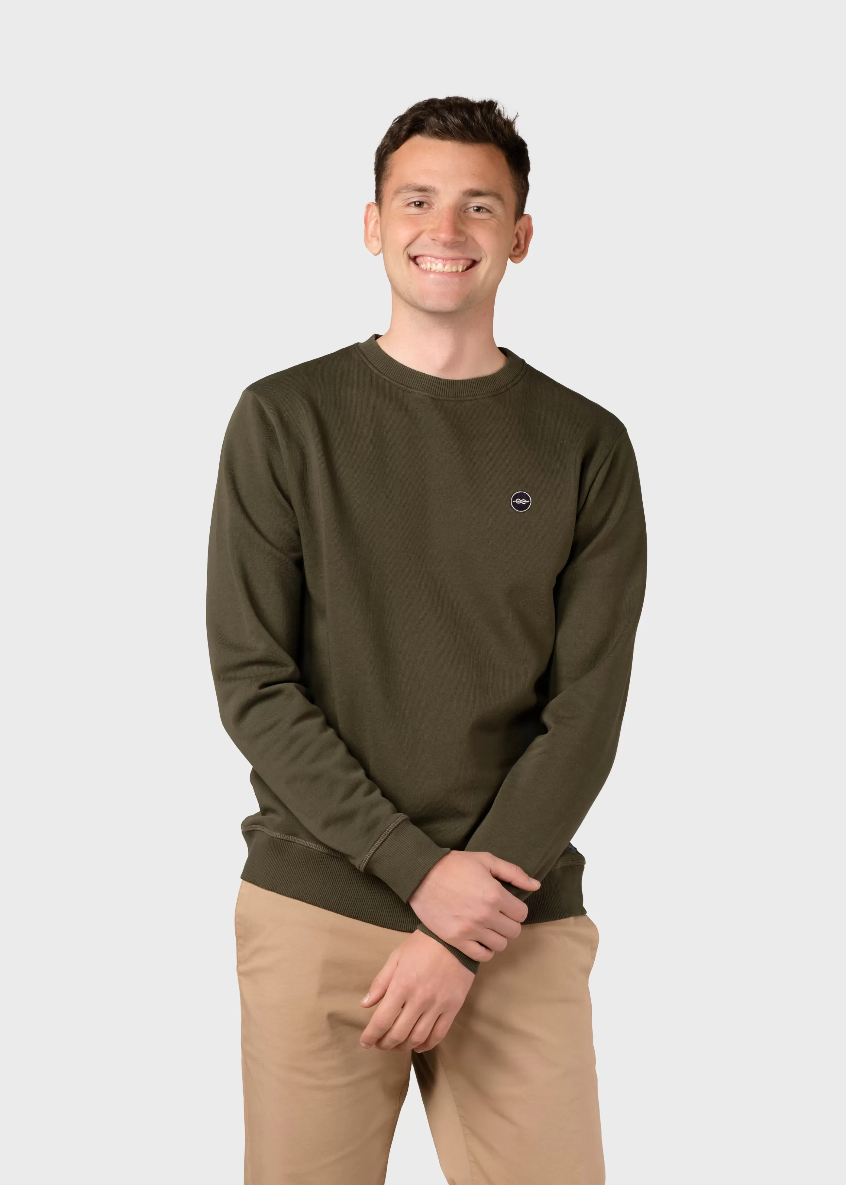 Klitmoller Collective Olaf crew - Olive- Sweatshirts